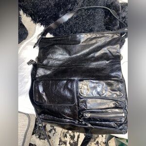 Leather hobo bag
